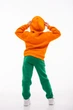 Детский спортивный утепленный костюм Kindamor Warm Autumn Orange для девочки, флис 116 см оранжевый с зеленым - изображение 8