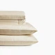Простынь на резинке MBM HOME "Элегия" 160х200 см бежевая (BL-FS-23 BEIGE) - изображение 6