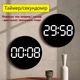 Часы Deepfox DS-6672 LED цифровые электронные настенные Будильник Дата Температура Влажность (диаметр 25,4см) зелёный - изображение 5
