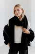 Женский вязаный шарф ART KNIT Winter Mood черный, 40x228см 042251 - изображение 1