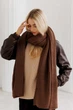 Женский вязаный шарф ART KNIT Winter Mood коричневый, 40x228см 042253 - изображение 2