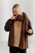 Женский вязаный шарф ART KNIT Winter Mood коричневый, 40x228см 042253 - изображение 3