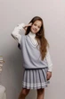Юбка плиссе детская ART KNIT серая с полоской, 140-146см 039763 - изображение 2
