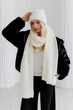 Женский вязаный шарф ART KNIT Winter Mood молочный , 40x228см 042252 - изображение 6