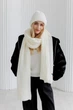 Женский вязаный шарф ART KNIT Winter Mood молочный , 40x228см 042252 - изображение 10