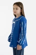 Дитяча вишиванка індіго для дівчинки Folk Moda 140 Синій (6036-303111180) - изображение 2