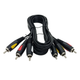 Audio - Video Кабель Cabletech Eco-line 3RCA - 3RCA Cable 1м Black - изображение 5