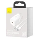 Мережевий зарядний пристрій Baseus Super Si Quick Charger 1C 25W EU Sets White（With Mini White Cable Type-C to Type-C 3A 1m White） (TZCCSUP-L02) - изображение 2