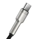 Кабель Baseus Cafule Series Metal Data Cable USB to Type-C 66W 0.25m Black (CAKF000001) - зображення 4
