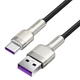 Кабель Baseus Cafule Series Metal Data Cable USB to Type-C 66W 0.25m Black (CAKF000001) - зображення 5