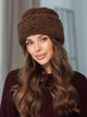 Шапка No Brand теплая Teddy Bear букле с каракуля коричневая (шоколад) - изображение 1
