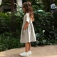 Дитяча муслінова сукня з кишенями у смужку Trendy Тot 03-01437 блакитний 134 см (9 років) - изображение 4