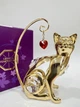 Фигурка Crystocraft со стразами Swarovski Кошка с сердцем 9 см 160282 - изображение 1