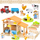 Drewniana farma Viga Dom farmera z ogródkiem i traktorem 21 element (6971608448041) - obraz 1