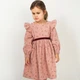 Фланелеве плаття для дівчинки з довгим рукавом Trendy Tot 03-01300 пудровий 116 см (6 років) - изображение 1
