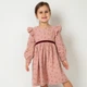 Фланелеве плаття для дівчинки з довгим рукавом Trendy Tot 03-01300 пудровий 116 см (6 років) - изображение 6