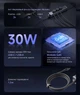 Сетевой фильтр-удлинитель Mcdodo GaN (1.5м): Три розетки 220V / 30W - два USB Type-C / один USB-A для телефона, планшета, ноутбука, MacBook / зарядное устройство с поддержкой протоколов быстрой зарядки (PD 3.0, QC 4.0, PPS, AFC, FCP) - изображение 2