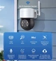 Уличная/внутренняя панорамная проводная IP камера видеонаблюдения Sectec Wi-Fi 2MP 1080P с удаленным доступом, поворотная 355°/90°, цветное ночное видение, обнаружение движения, водонепроницаемая - изображение 1