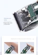 Комплект для стрижки домашніх тварин: собак, котів Pet Grooming Hair Clipper Kit / Акумуляторна машинка-тример 1800 mAh / Чотири змінні насадки / Когтерізка / Набір для грумінгу - зображення 5