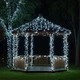 Новогодняя уличная гирлянда 100 м 1000 LED Белый свет черный провод с солнечной батареей 8 режимов работы гирлянда на елку - изображение 2