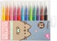 Фломастеры YES Pusheen с глиттером 12 цветов (5056574457875) - изображение 1