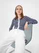 Кардиган женский Koton 4WAK90274HT XL Темно-синий/Белый (8683968191045) - изображение 4