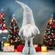 Новогодняя рождественская игрушка Скандинавский Эльф (гном) 115 см с регулировкой высоты, большая фигурка под елку в сером колпаке - изображение 7