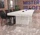 Стіл для переговорів Mister Loft Трогір 460*120 на 16-18 осіб Мармур Білий (55890325) - изображение 3