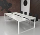 Стіл для переговорів Mister Loft Брюссель Glass Line 275*110 на 8-10 осіб Дуб Крафт Білий - Сірий (55740422) - изображение 2