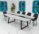 Стіл для переговорів Mister Loft Асканія Glass Line 230*160 на 8-10 осіб Бетон - Чорний (57770885) - изображение 2