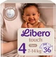 Подгузники Libero Touch Размер 4 7-14 кг 36 шт (7310361165397) - изображение 1