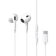 Наушники Type-C с микрофоном проводные Baseus Encok CZ17 Semi-In-Ear Wired Earphones (Type-C, DAC, 1.1 m). White - изображение 1