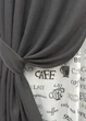 Комплект штор VR-Textil Лен Мешковина 100х270 2шт и Тюль 300х270 1140ш-1791т Графитовый с белым 71-064/1 - изображение 4