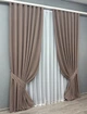 Комплект готовых штор VR-Textil Микровелюр Petek № 1825ш Какао 150х290 см 2 шт (33-0811) - изображение 3