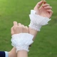 Манжеты кружевные белые на резинке короткие Podarkus BK922-W - изображение 1