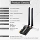 WIFI6 + Bluetooth 5.3 контроллер AX5400 2.4G/5G/6Ghz PCIe адаптер Derapid MT7922 трехдиапазонный - изображение 8