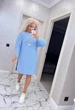 Сукня міді вільного крою RITA, колір Блакитний розмір One Size - изображение 6