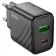 Зарядне HOCO CS23A PD30W QC3.0 1USB 1Type-C з кабелем Type-C чорне - изображение 9