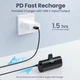 Мини-портативный внешний аккумулятор Hx45x9 powerbank для iPhone, 5200 мАч Черный - изображение 2