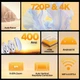 Мини портативный проектор для домашнего кинотеатра MAGCUBIC HY300 MAX Smart Android TV 720p HD - изображение 2