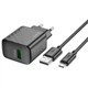 Зарядне HOCO CS21A 1USB 3А QC3.0 18W з кабелем Micro Black - изображение 4
