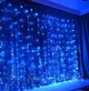 Гирлянда Штора/Водопад 3м*1,5м 240 Led цвет синий 8 режимов переходник прозрачный шнур - изображение 3