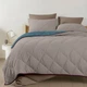 Покрывало стеганное двухстороннее COSAS TAUPE STONE CS3 220x240 см Бежево-голубой - зображення 4