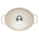 Каструля с крышкой Le Creuset Signature Cast Iron Oval Casserole 21178297164430 27 см 4.1 л безе - изображение 2