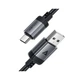 Дата кабель USB 2.0 AM to USB-C 1.2m 3.0A 18W aluminum alloy Black Acefast (6974316283782) - изображение 5