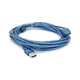 Дата кабель USB 2.0 AM/AF 5.0m ferrite transparent blue Voltronic (YT-AM/AF-5.0TBL) - изображение 1