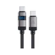 Дата кабель USB-C to USB-C 1.2m 60W digital display C15-03 Black Acefast (6974316283720) - зображення 1