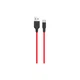 Дата кабель USB 2.0 AM to USB-C 1.0m 2A silicone X21 black+red HOCO (6957531071419) - зображення 1