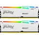 Модуль пам'яті для комп'ютера DDR5 32GB (2x16GB) 5600 MHz FURY Beast White RGB Kingston Fury (ex.HyperX) (KF556C40BWAK2-32) - изображение 1