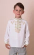 Вишиванка для хлопчика Mevis 5566 02 92 см молочний - зображення 1